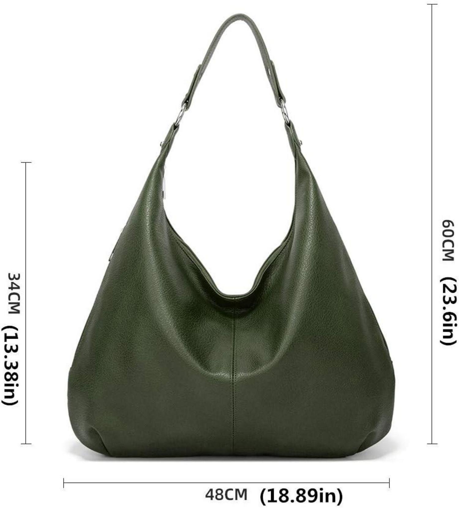 Vintage PU Leather Women's Tote Shoulder Bag with Zipper