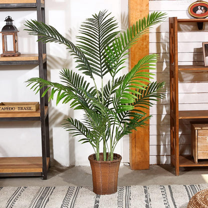 Künstliche Areca Palme 140 cm 15 Stämme Faux Tree für Innen