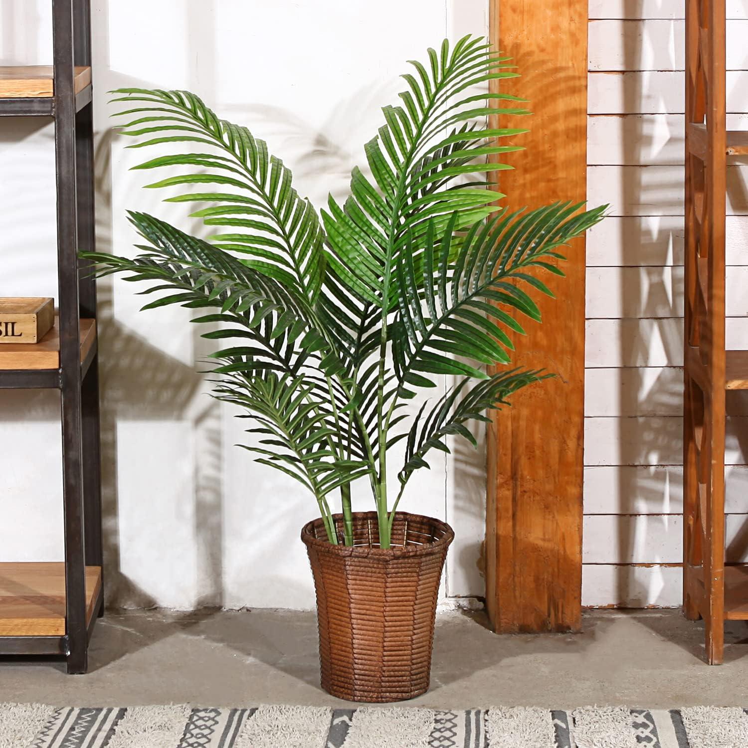 Künstliche Areca Palme 110cm 10 Stämme Fake Tree Indoor Outdoor Decor