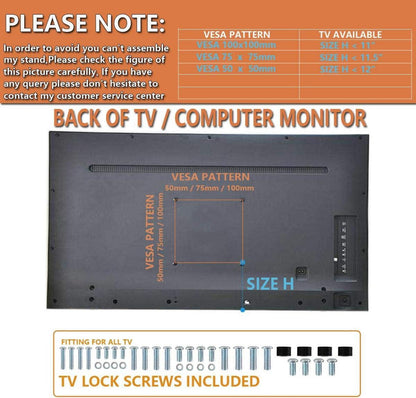 Monitorständer für 13-32 Zoll Monitore, schwenkbar, neigbar, höhenverstellbar