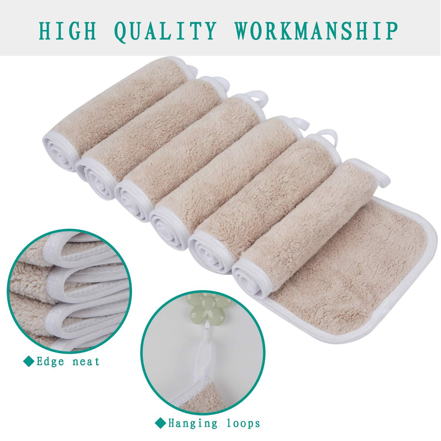 Make-up Entferner Tücher Waschbar 6er Pack Braun 15x30cm Bio