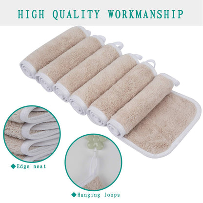 Make-up Entferner Tücher Waschbar 6er Pack Braun 15x30cm Bio