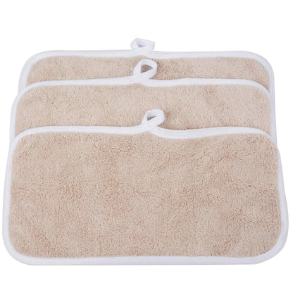 Waschlappen Make-up Entferner Tuch 3er Pack Wiederverwendbar 15x30cm Braun