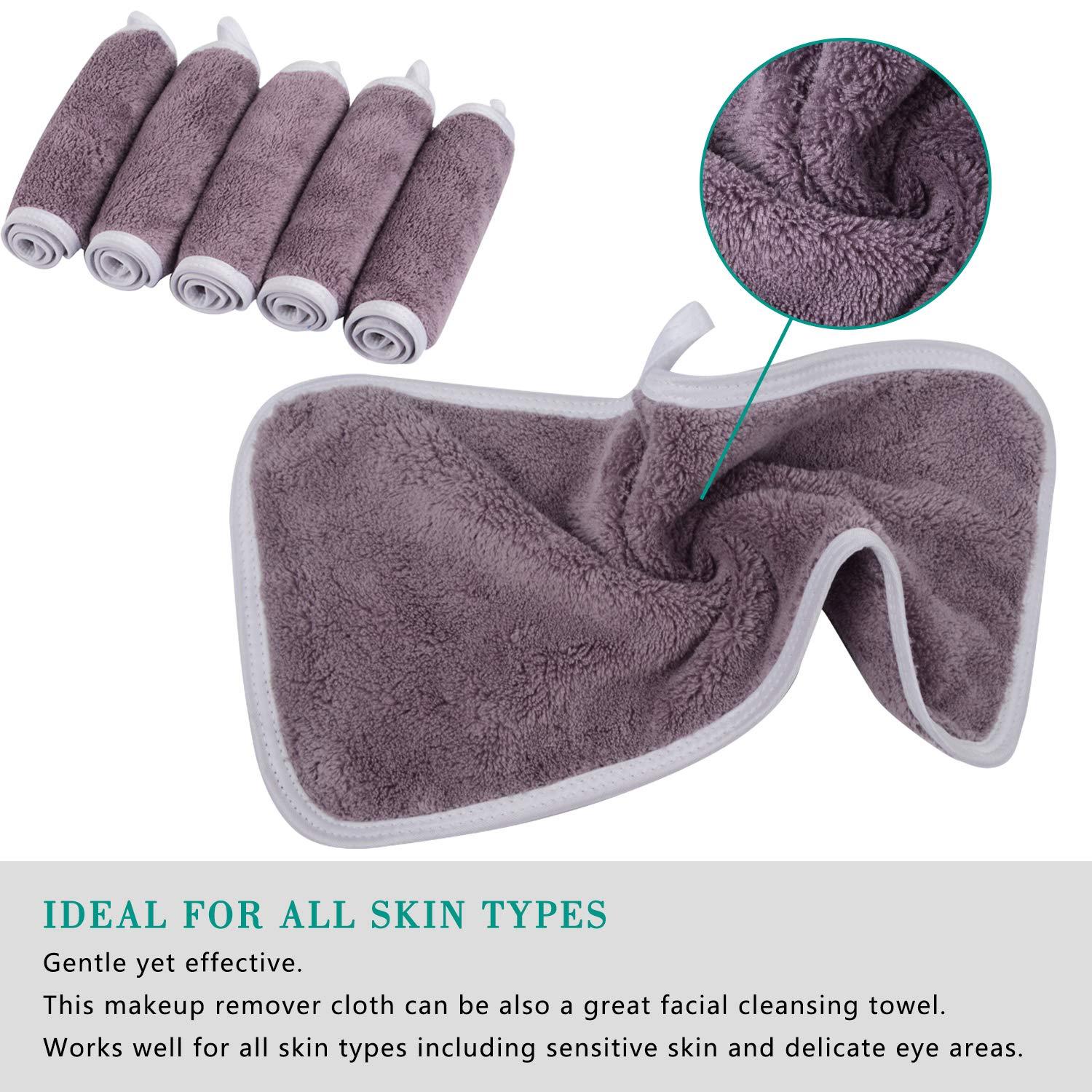 Microfaser Waschlappen Make-up Entferner Tuch 6er Pack 15cmx30cm Lila Wiederverwendbar