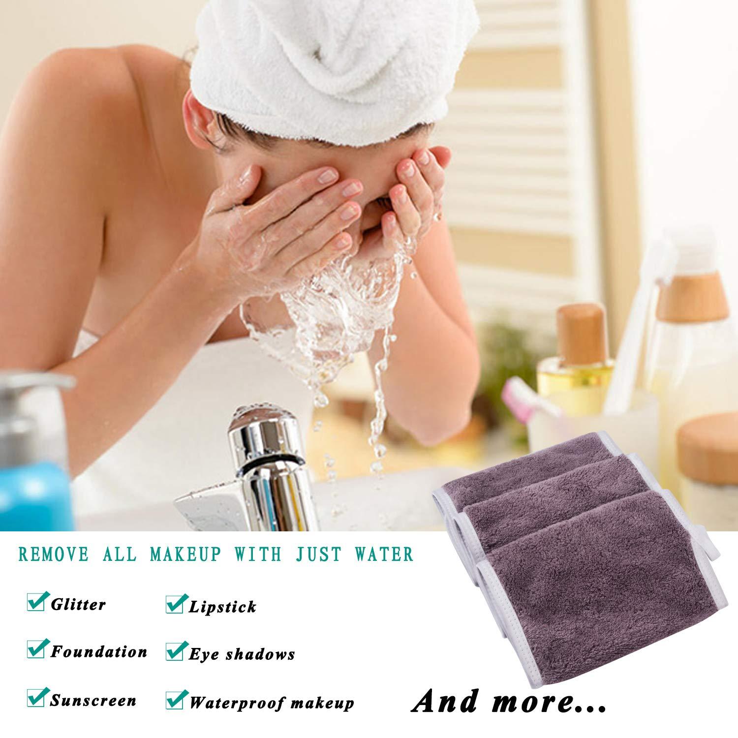 Make-up Entferner Tücher Waschlappen Ultra weich 15x30cm 3er Pack Lila