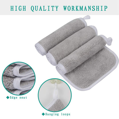 KinHwa Microfaser Abschminktücher 15x30cm 3er Pack Hellgrau
