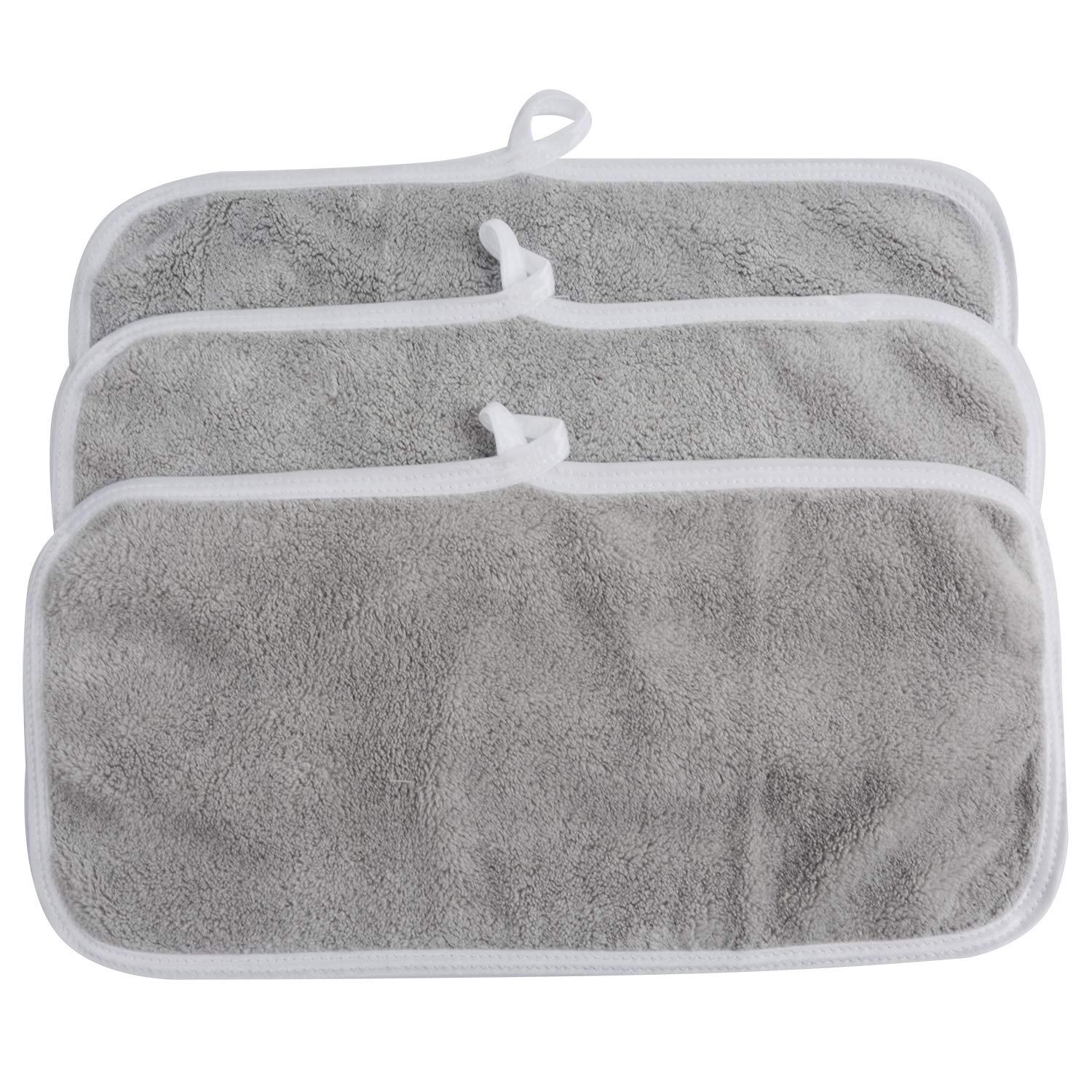 Make-up Entferner Tuch Waschlappen Gesicht 3er Pack 15x30cm Hellgrau