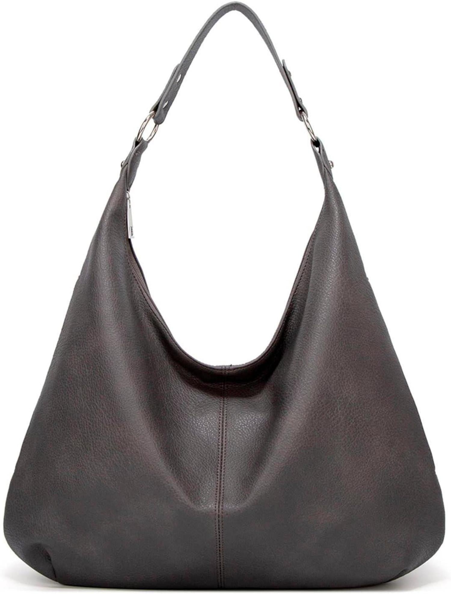 Vintage PU Leather Hobo Shoulder Bag with Zipper