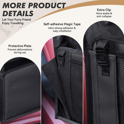 Hunde Autositz Stabil Verstärkte Wände 3 Gurte Wasserdicht