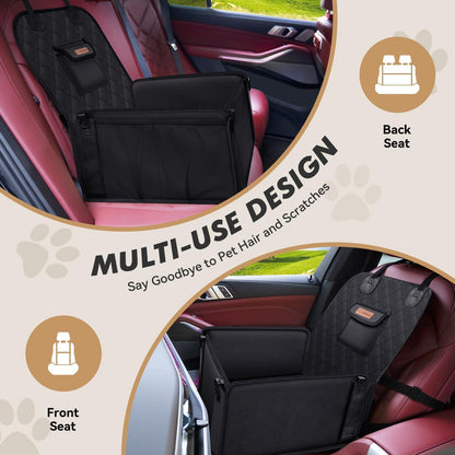 Hunde Autositz Stabil Verstärkte Wände 3 Gurte Wasserdicht