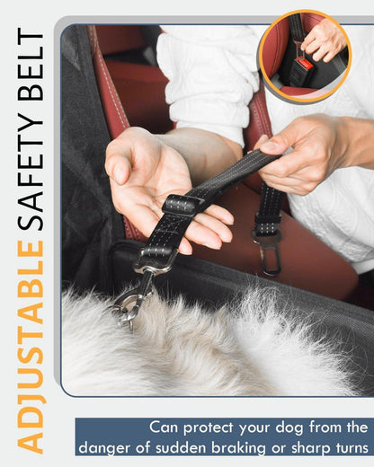 Auto Hundesitz für Kleine Mittlere Hunde, Verstärkt, Wasserdicht, Schwarz