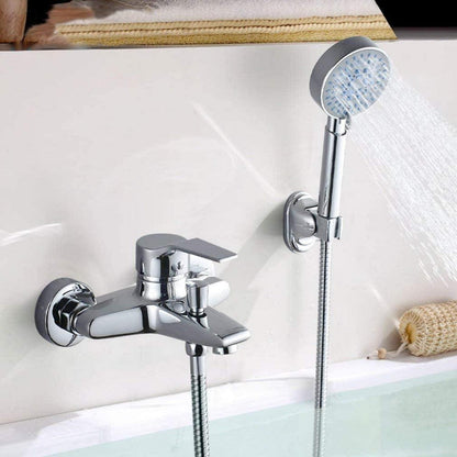 Badewannenarmatur mit Handbrause und 5 Funktionen, Klassisch Set
