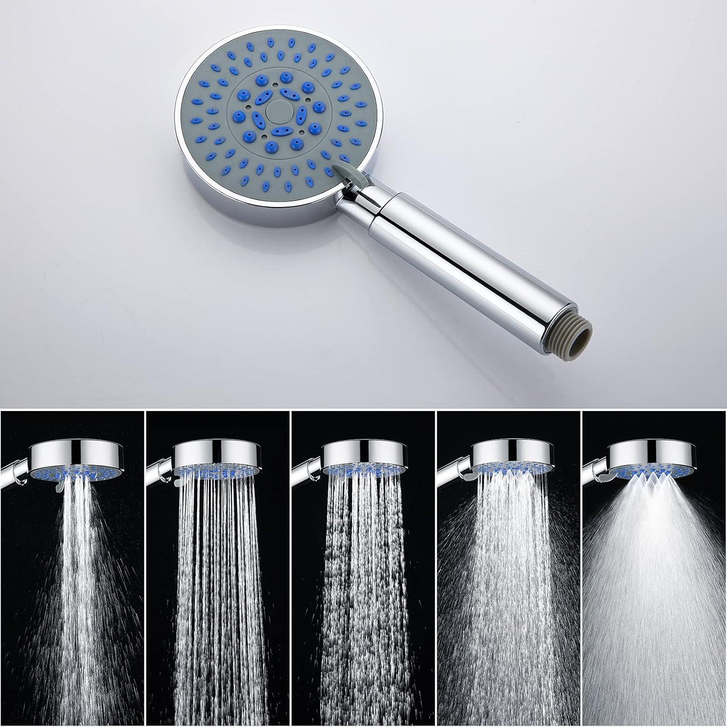 Auralum Badewannenarmatur mit Handbrause, Set mit 5 Funktionen