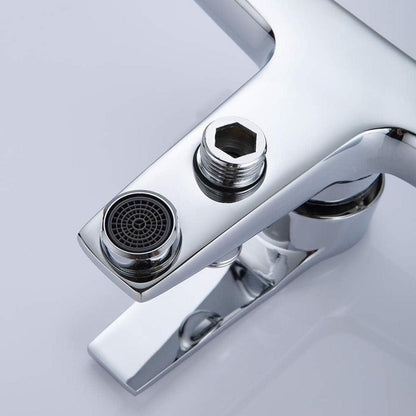 Auralum Badewannenarmatur mit Handbrause, Set mit 5 Funktionen