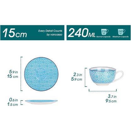 Vancasso Macaron 8-teiliges Kaffeeservice Set für 4 Personen