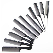 11-teiliges Schwarz Friseur Haarkamm-Set für Haarstyling