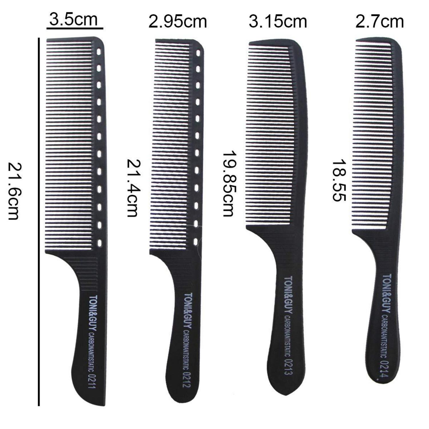 11-teiliges Haarkamm Set in Schwarz für Männer und Frauen