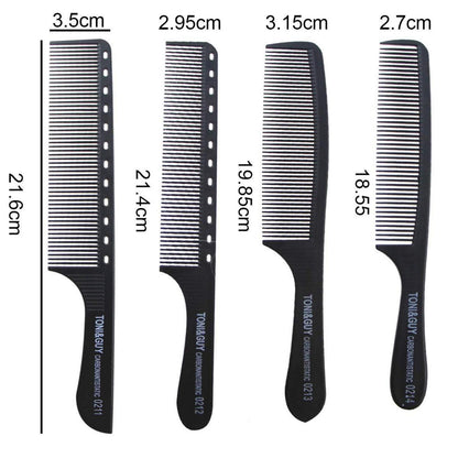 11-teiliges Haarkamm Set in Schwarz für Männer und Frauen