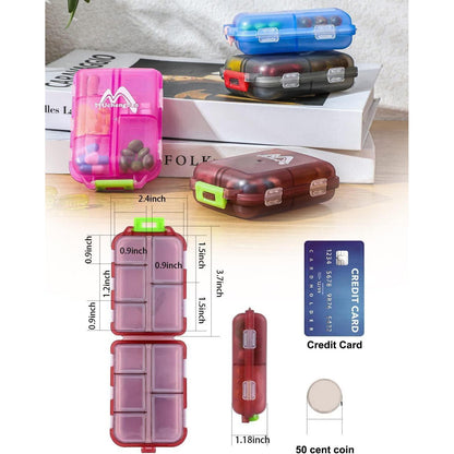 4er Pack Tablettenbox 7 Tage Pillendose 10 Fächer