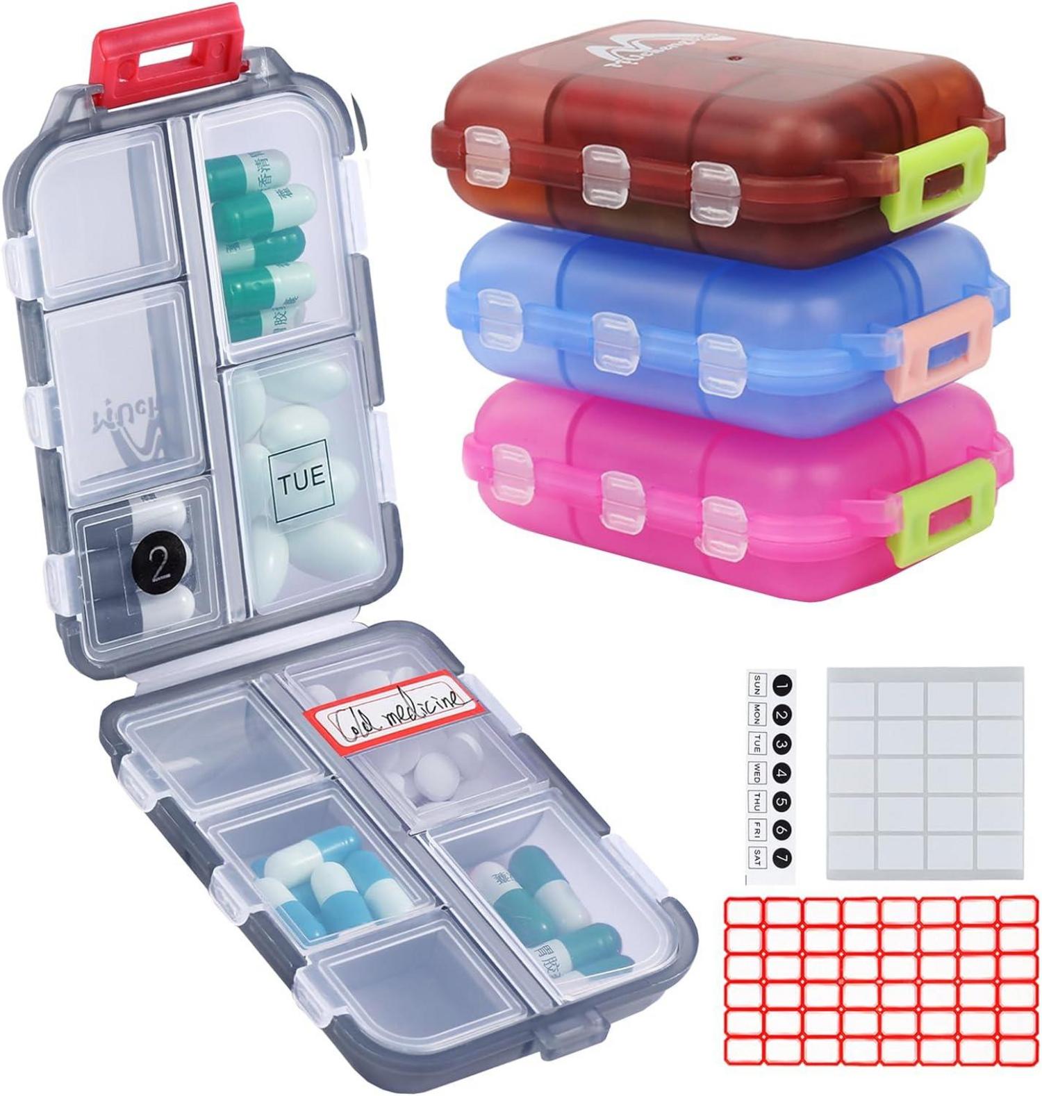 Tablettenbox 7 Tage Pillendose Medikamentenbox Reise & tägliches