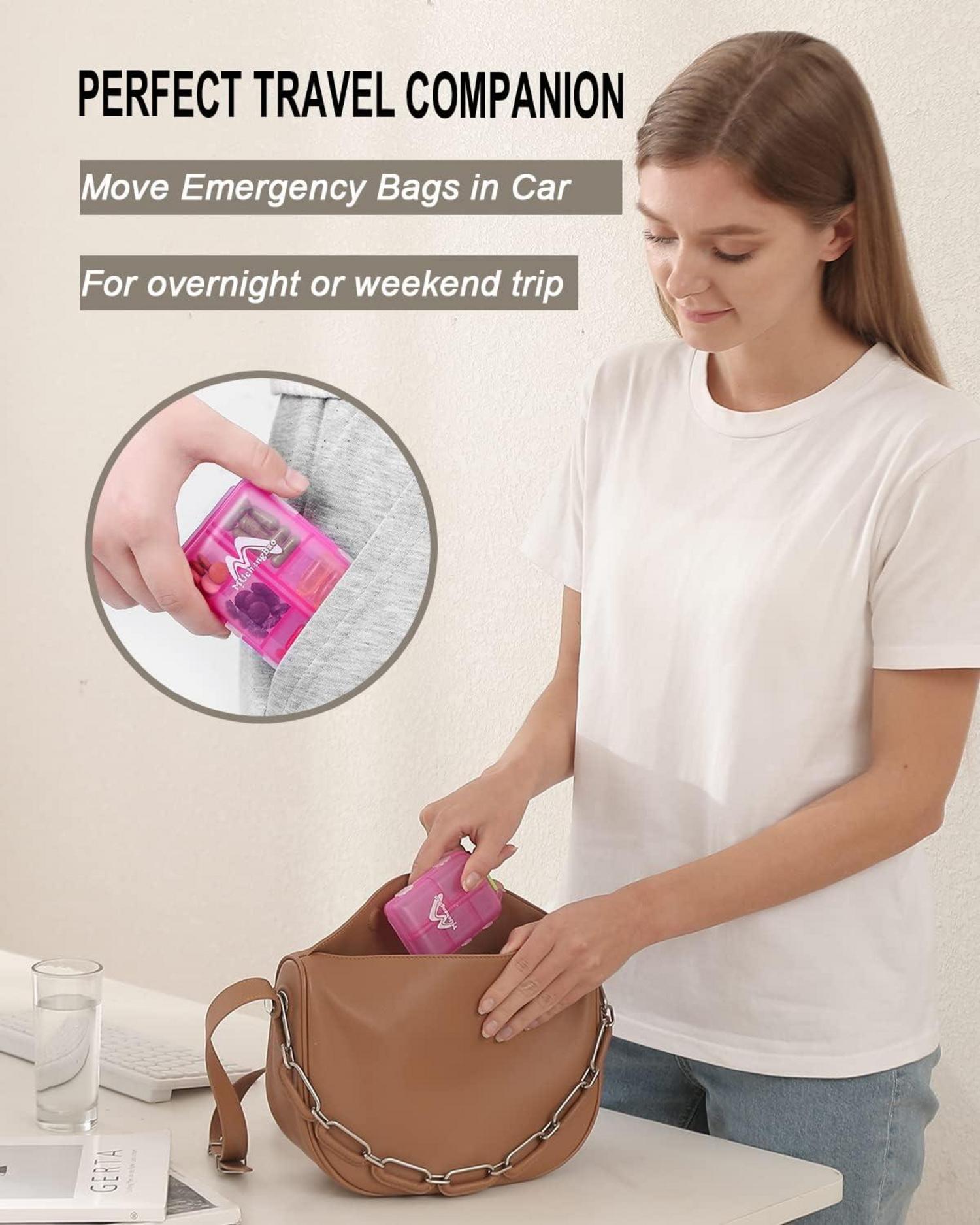 4er Pack Tablettenbox 7 Tage Pillendose 10 Fächer