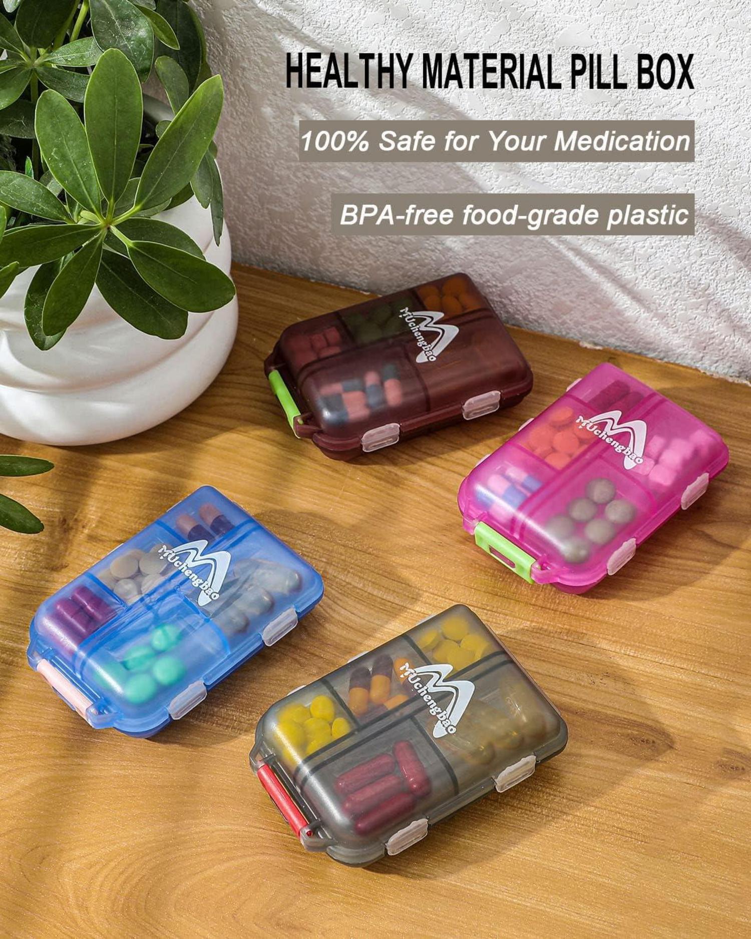 Tablettenbox 7 Tage Pillendose 10 Fächer Medikamentenbox Reise
