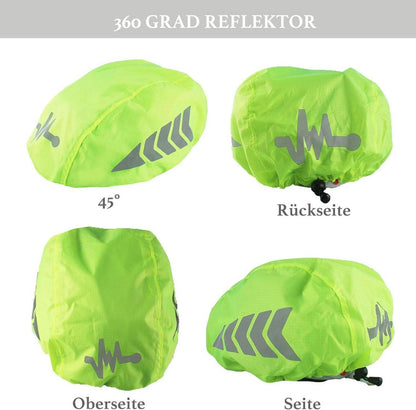 Fahrradhelm Regenüberzug Wasserdicht Neon-Gelb Einheitsgröße