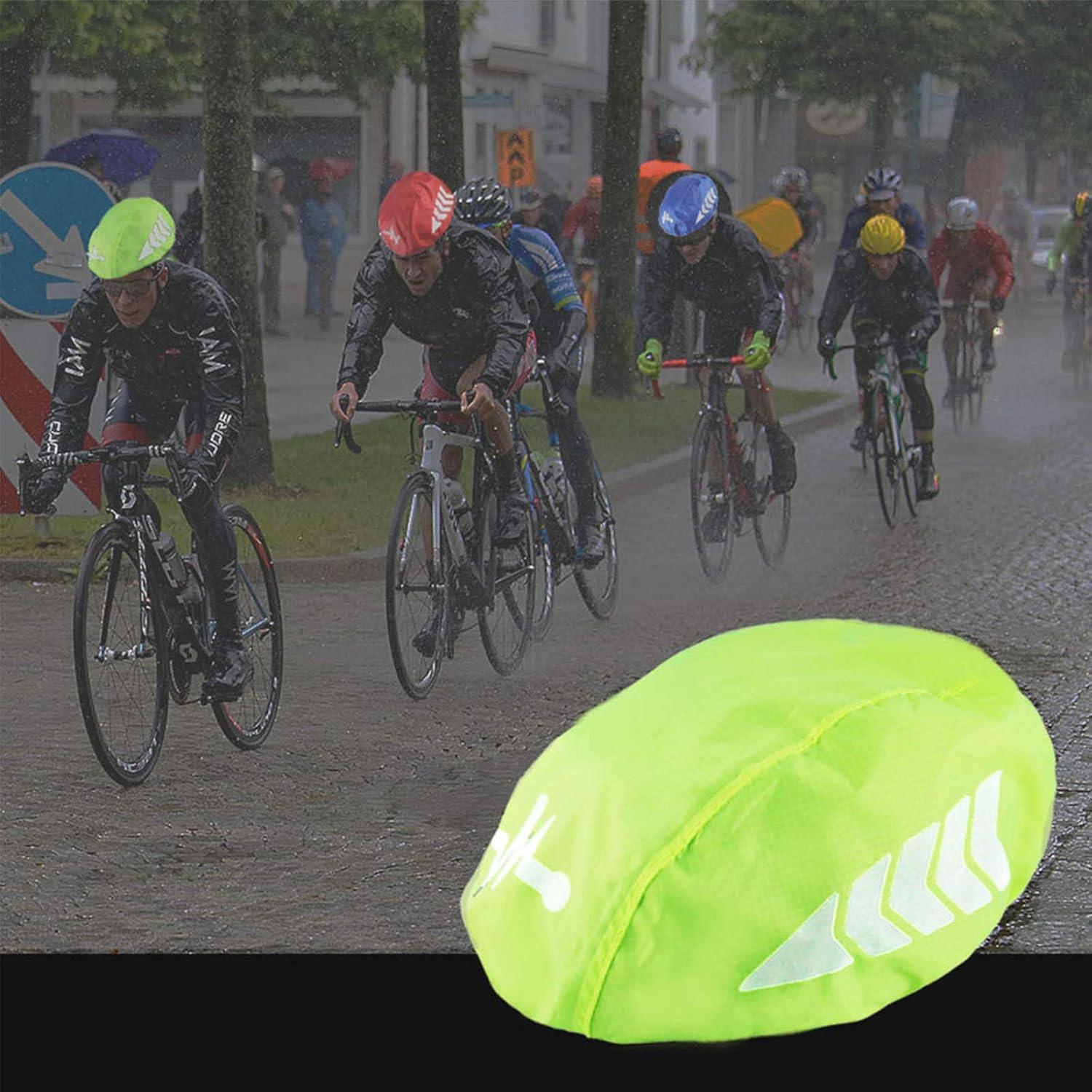 Fahrradhelm Regenüberzug Wasserdicht Neon-Gelb Einheitsgröße