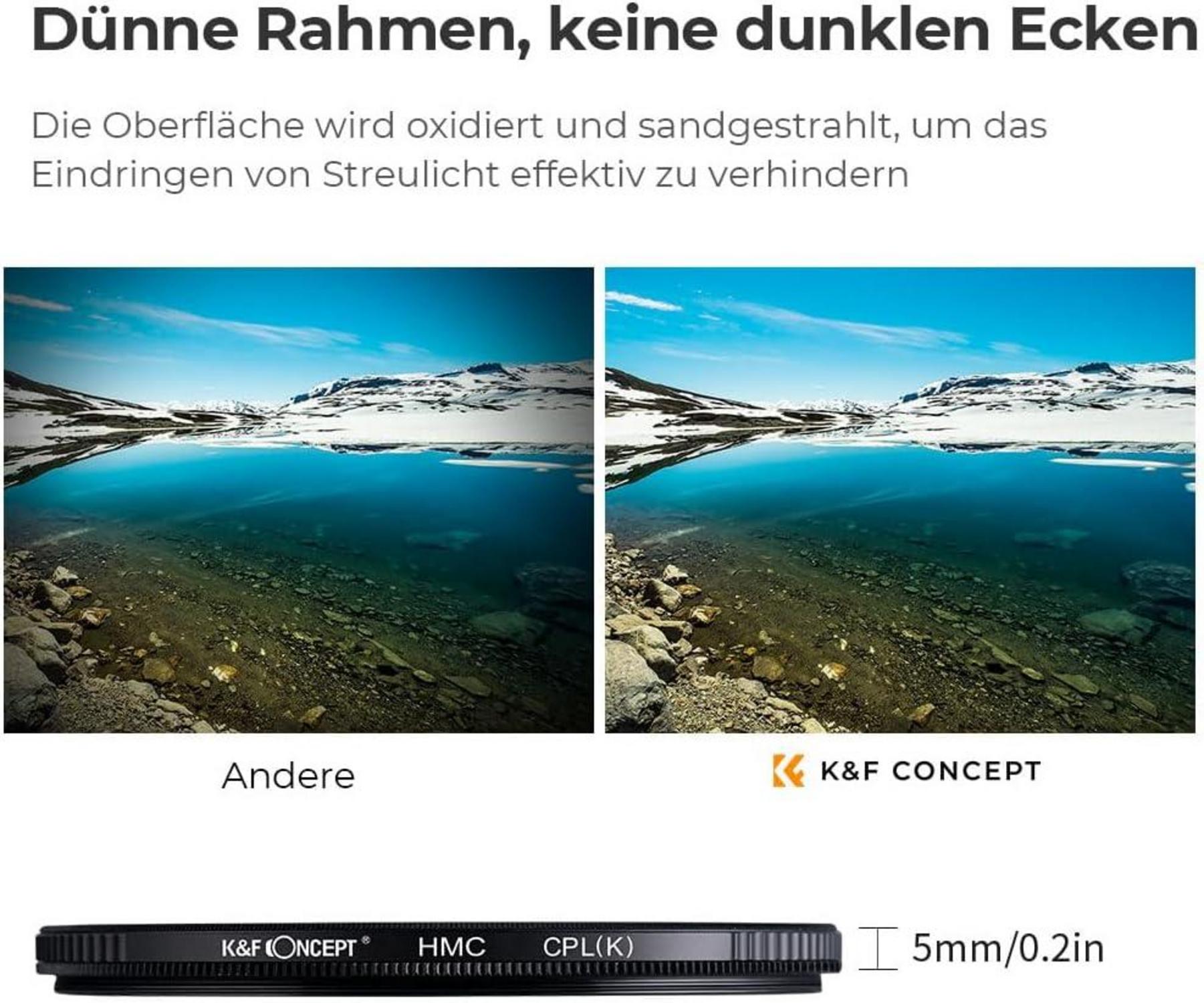 67mm Slim Zirkularer Polfilter CPL Filter Optisches Glas Aluminium