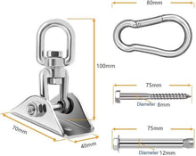 Deckenhaken 450KG 304 Edelstahl mit M8 Karabiner