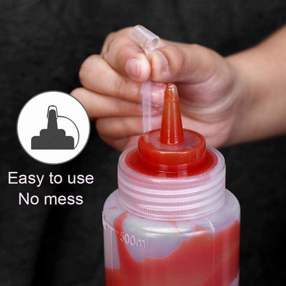 Keleily 4er Set Squeeze Flaschen 500ml für Gewürze & Saucen