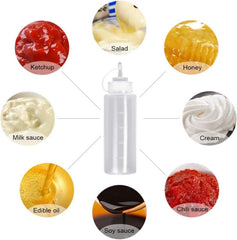 Keleily 4er Set Squeeze Flaschen 500ml für Gewürze & Saucen