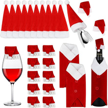 Weihnachtsdeko Bestecktasche Tischdeko Set Rot 22 Stück