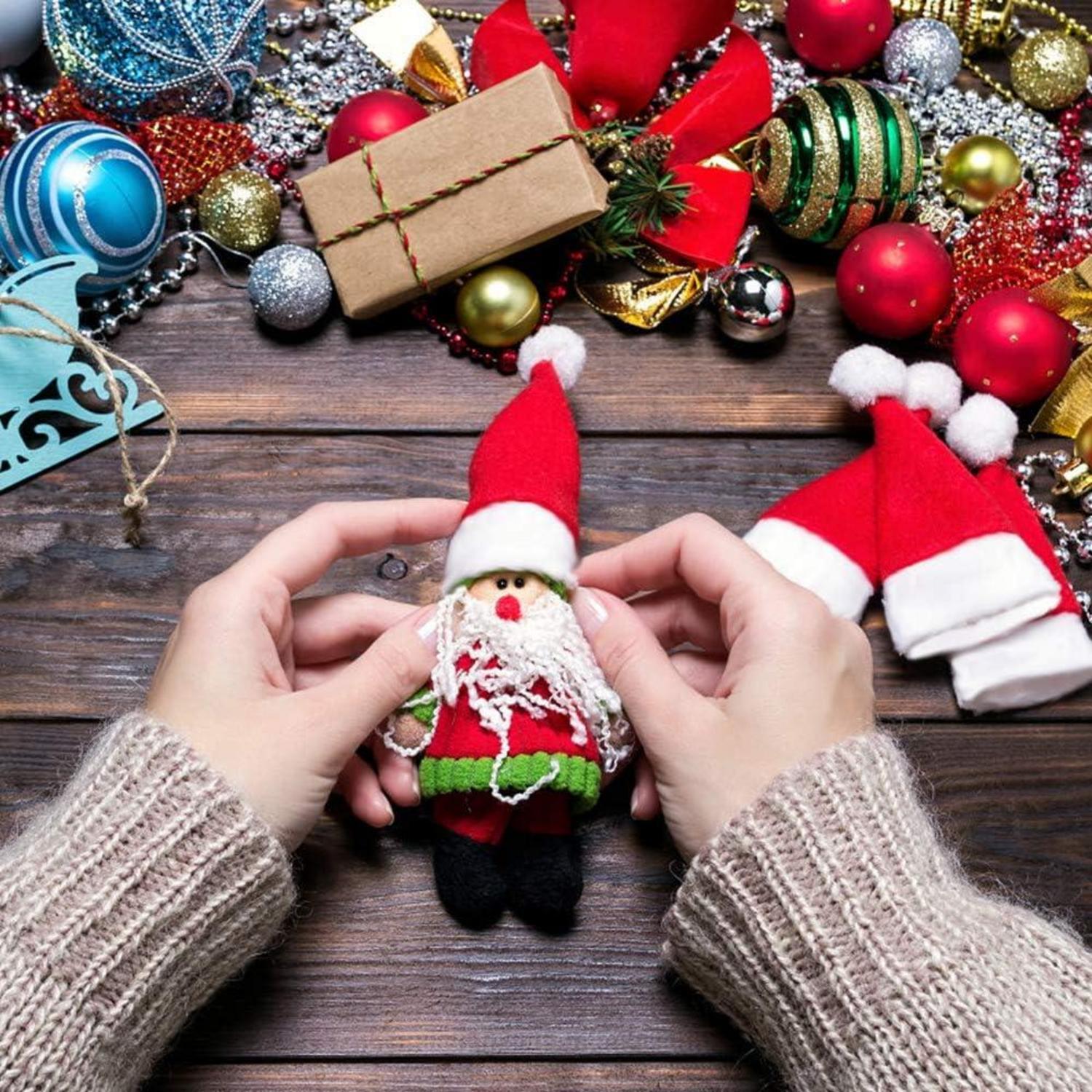 22-teilige Weihnachtsdeko Tisch Mini Bestecktasche Weihnachtstisch
