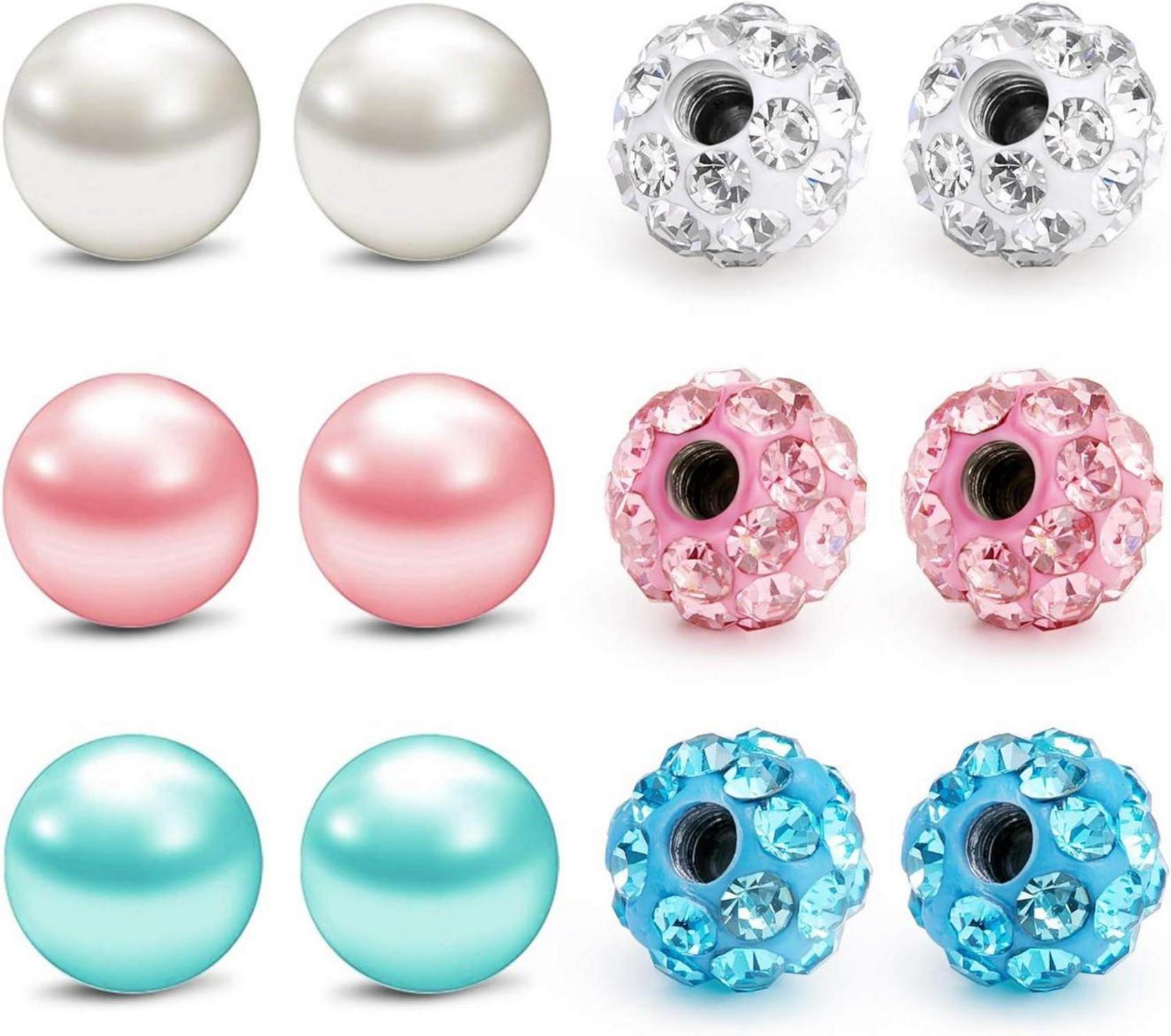Piercing Kugeln 12Stk Ersatzkugeln 3mm Edelstahl Acryl