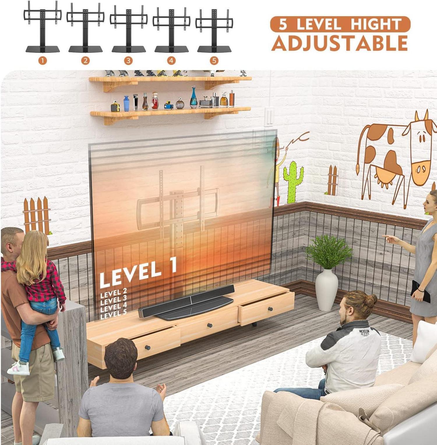 Universal TV-Ständer 40-86 Zoll schwenkbar höhenverstellbar 132lbs