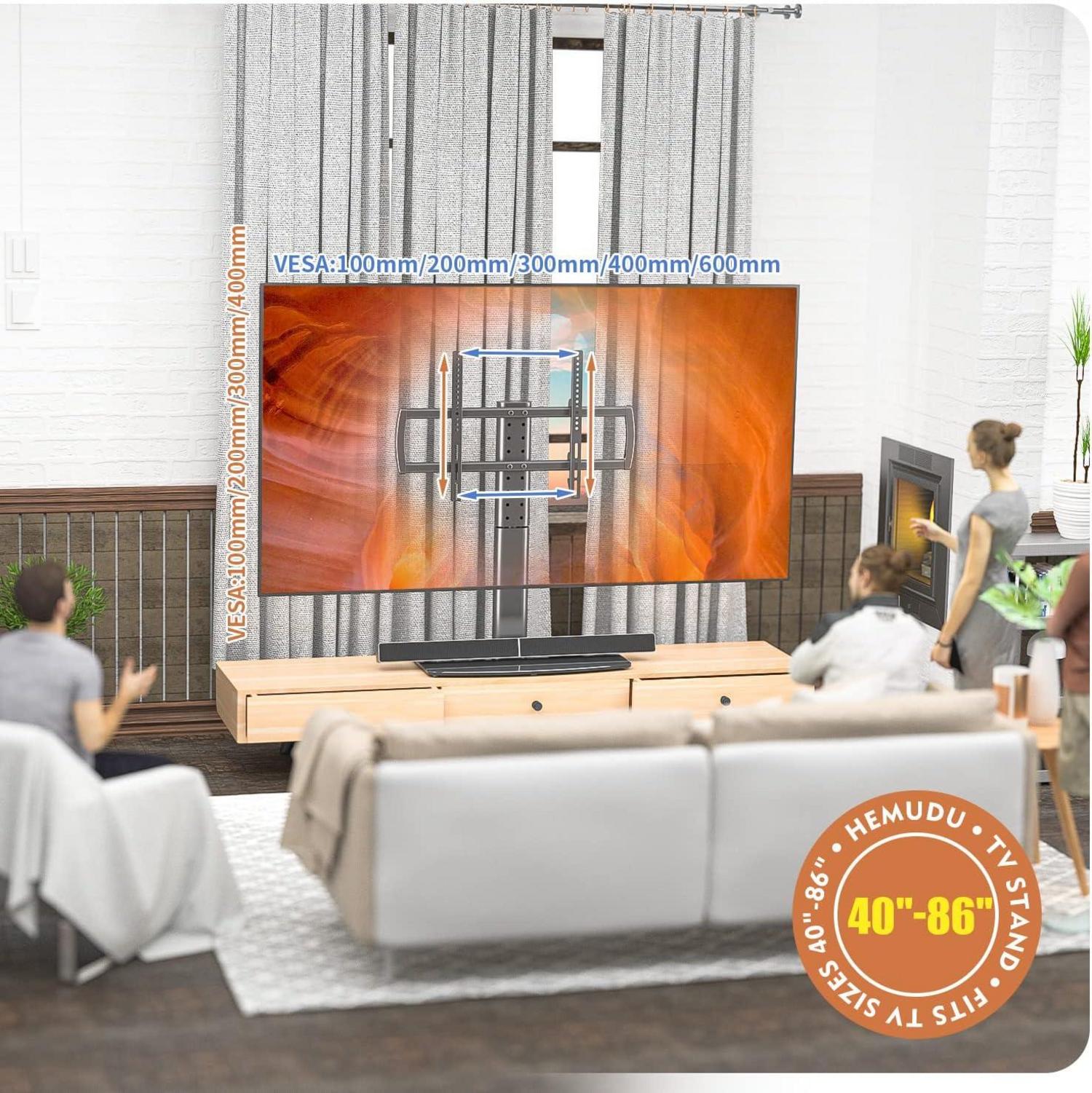 TV-Ständer schwenkbar 40-86 Zoll 5-Stufen höhenverstellbar bis 132lbs
