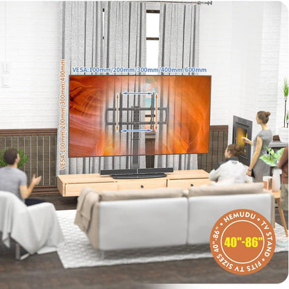 TV-Ständer schwenkbar 40-86 Zoll 5-Stufen höhenverstellbar bis 132lbs