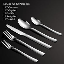 60-teiliges Edelstahl Besteck Set für 12 Personen