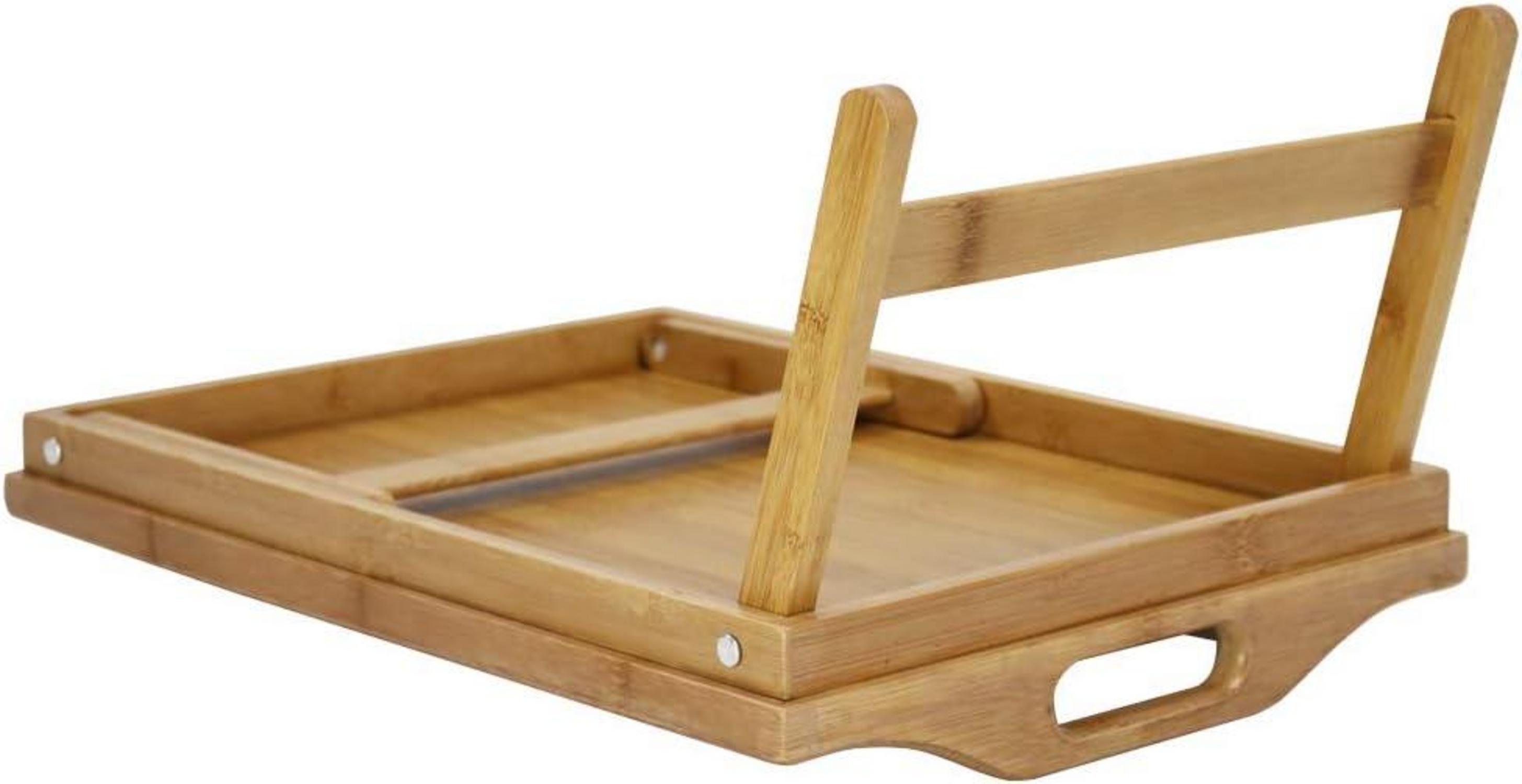 Bambus Betttablett mit klappbaren Füßen 100% Naturholz