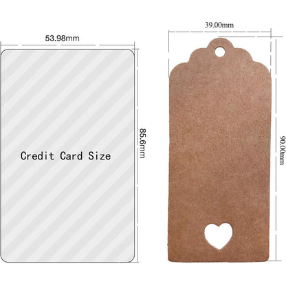 Geschenkanhänger Weihnachtsdesign Kraftpapier 100stk Herz