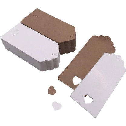 Geschenkanhänger Weihnachtsdesign Kraftpapier 100stk Herz