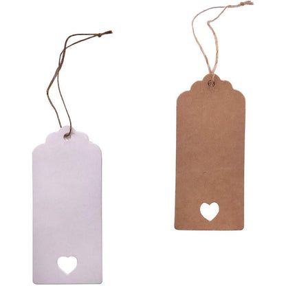 Geschenkanhänger Weihnachtsdesign Kraftpapier 100stk Herz