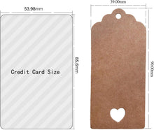 Geschenkanhänger Weihnachtsdesign Kraftpapier 100stk Herz