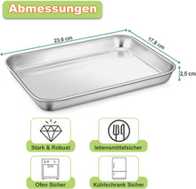Backblech mit Abkühlgitter, Edelstahl Mini-Ofenschale und