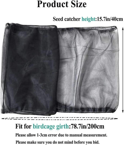ASOCEA Vogelkäfig Netz Abdeckung Nylon Verstellbarer Schutz