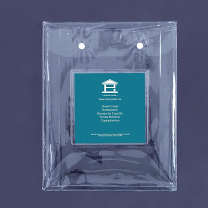 Bettwäsche 200x200 Blau Set 3-teilig Mikrofaser Reißverschluss