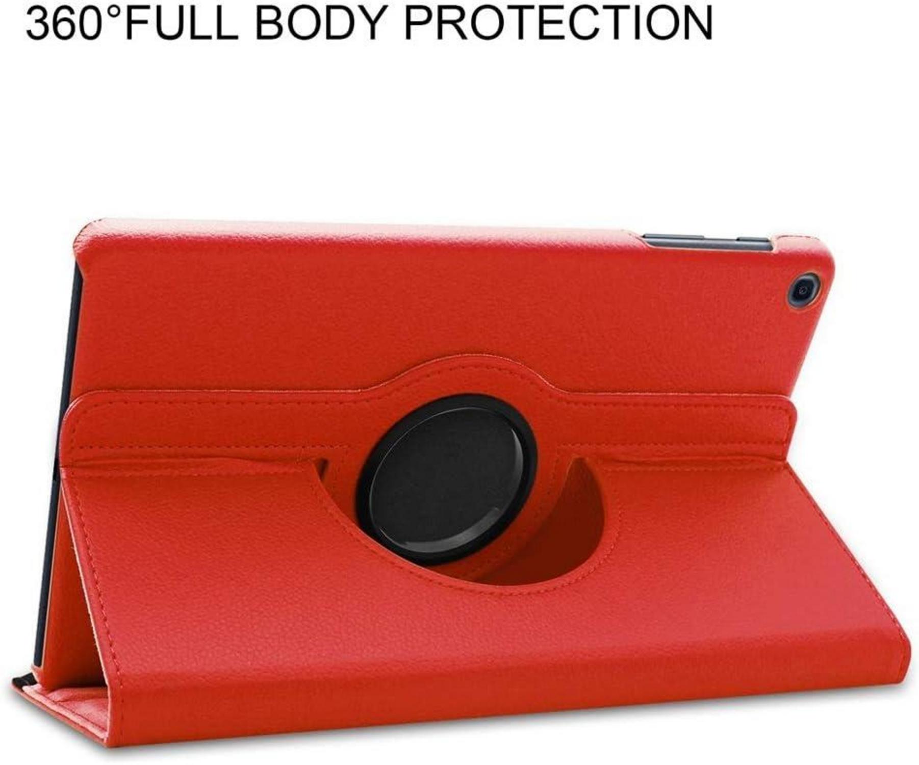 KATUMO Hülle für Samsung Galaxy Tab A 10.1 2019 Schutzhülle Ultra Dünn Flip Case Rot