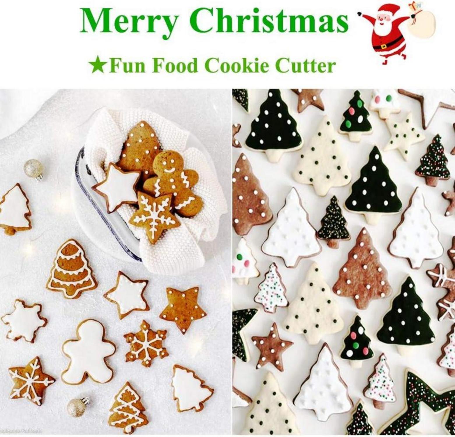 Ausstechformen Weihnachten, 25PCS Keksausstecher Edelstahl, Herz Lebkuchenmann Stern Schneeflocke Tannenbaum