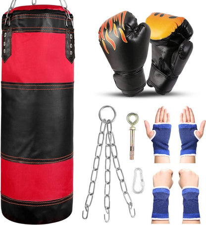 Boxsack Set Kinder Jugendliche 7 IN1 mit 2FT Boxsack Ungefüllt 6OZ